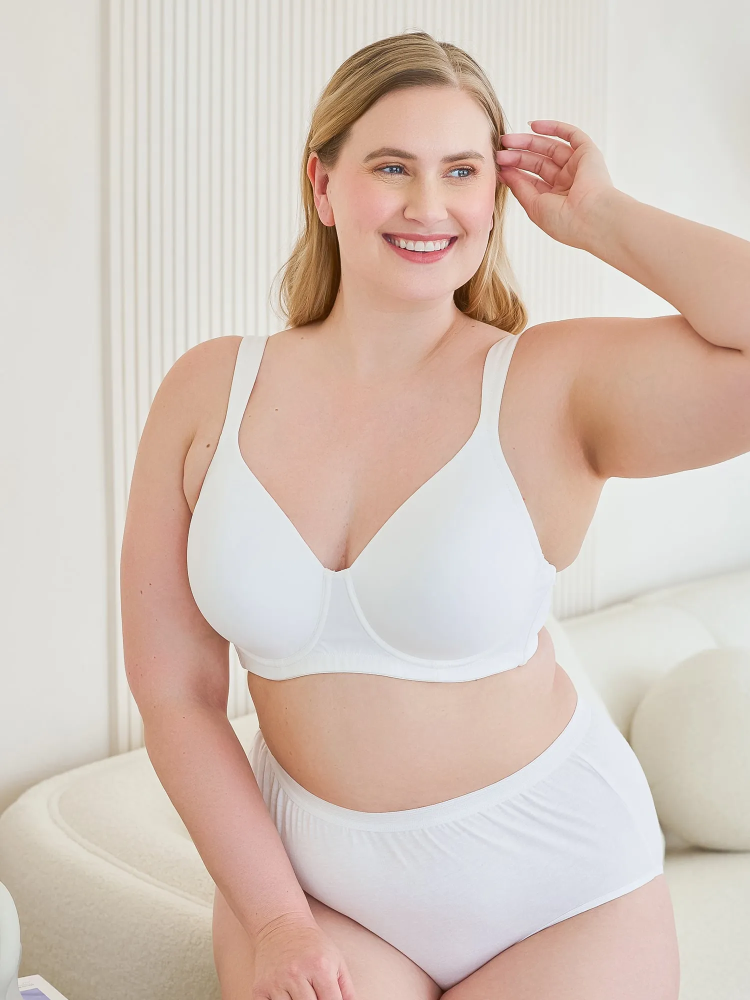 The Brigitte Full Coverage - Padded Wirefree T-Shirt Bra