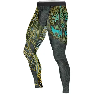 Viking Wildlife Natural Men's Compression Leggings