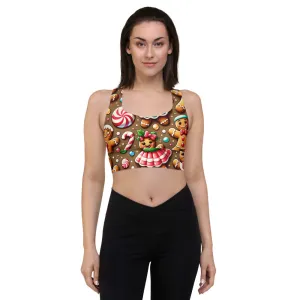 Whimsical Winter Wear Longline Sports Bra