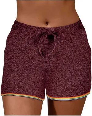 Women's Athletic Shorts High-Waisted Stretchable Workout Shorts for 2025 Summer Beach Vacation Gym Running Breathable