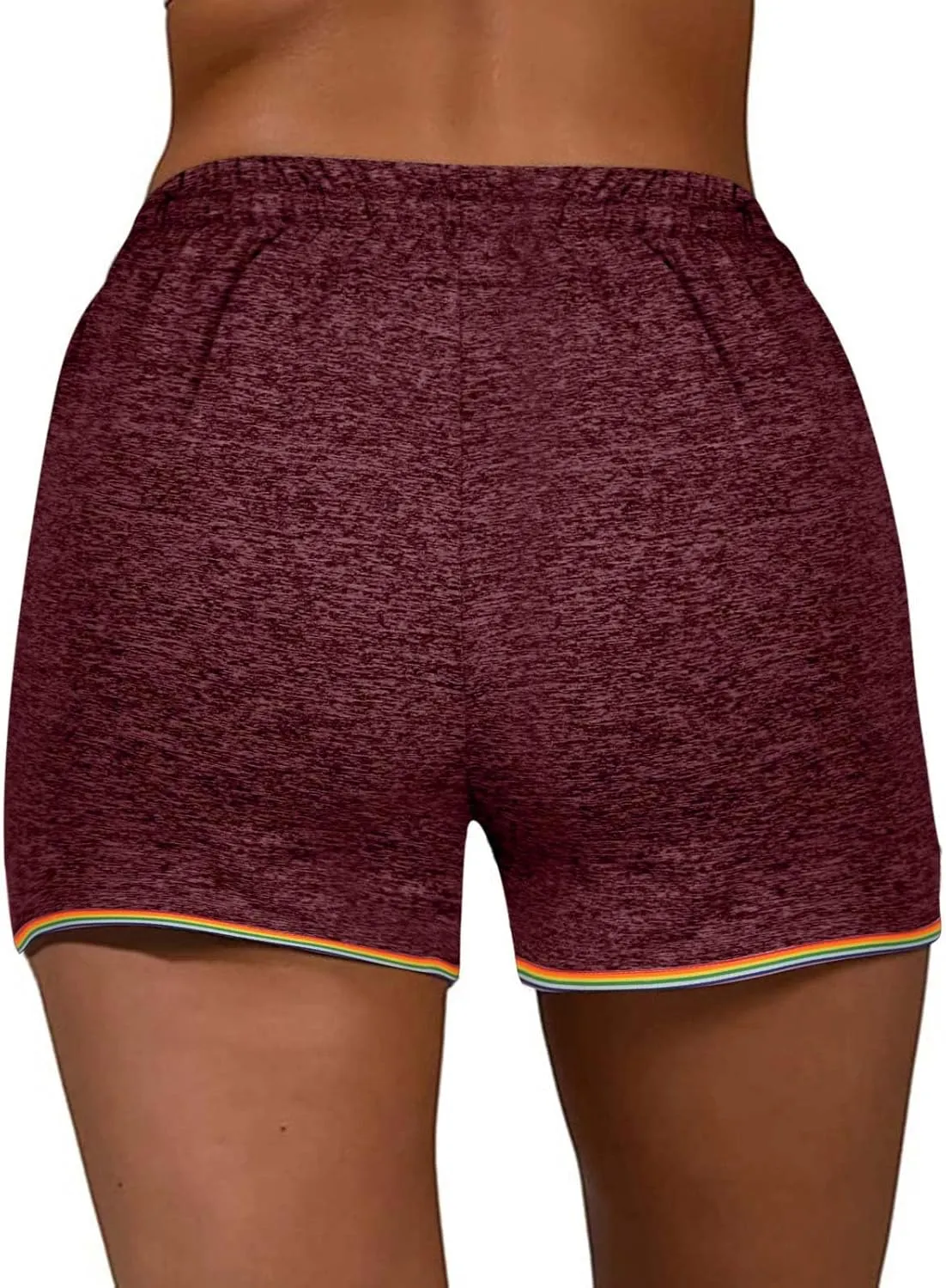 Women's Athletic Shorts High-Waisted Stretchable Workout Shorts for 2025 Summer Beach Vacation Gym Running Breathable